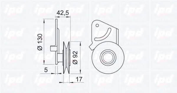 IPD 15-0791 Tensioner pulley, timing belt 150791