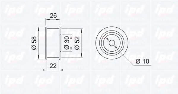 IPD 15-0795 Tensioner pulley, timing belt 150795