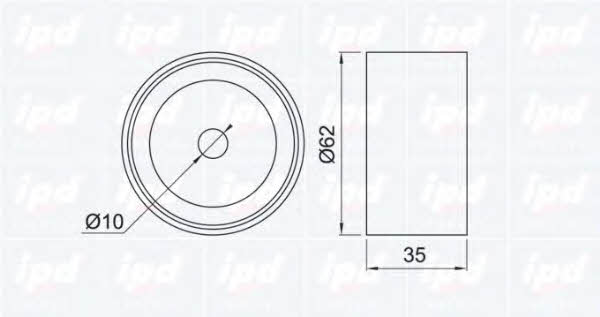 IPD 15-0829 Tensioner pulley, timing belt 150829