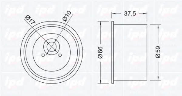 IPD 15-0852 Tensioner pulley, timing belt 150852