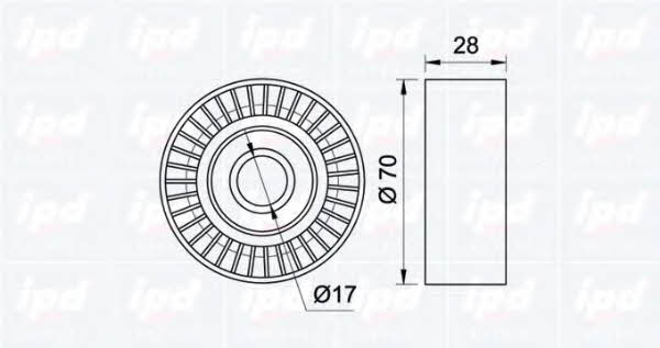 IPD 15-0882 V-ribbed belt tensioner (drive) roller 150882