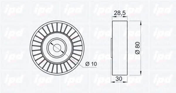 IPD 15-0943 V-ribbed belt tensioner (drive) roller 150943