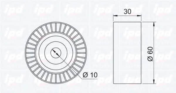 IPD 15-0970 V-ribbed belt tensioner (drive) roller 150970
