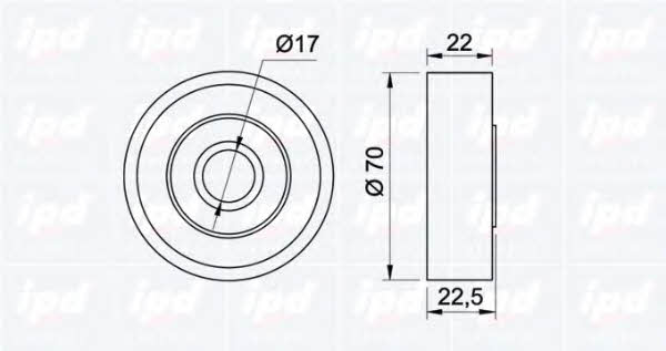 IPD 15-0971 V-ribbed belt tensioner (drive) roller 150971