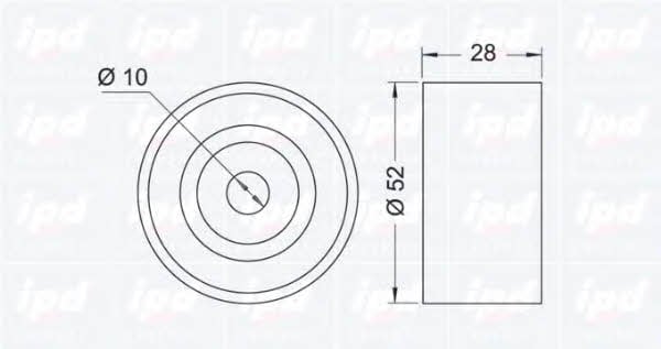 IPD 15-0972 Tensioner pulley, timing belt 150972
