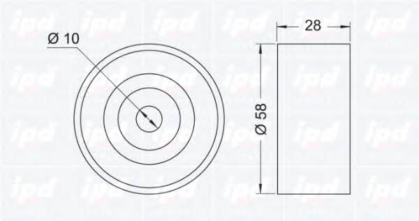 IPD 15-0973 Tensioner pulley, timing belt 150973