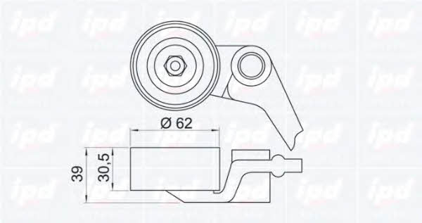 IPD 15-0977 Tensioner pulley, timing belt 150977