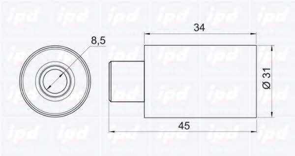 IPD 15-0984 Tensioner pulley, timing belt 150984