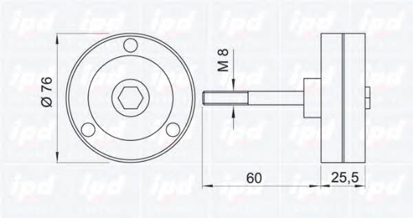 IPD 15-0994 V-ribbed belt tensioner (drive) roller 150994