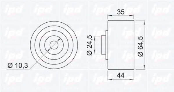 IPD 15-1008 Tensioner pulley, timing belt 151008