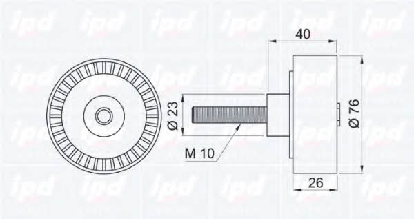 IPD 15-1069 V-ribbed belt tensioner (drive) roller 151069