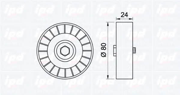 IPD 15-2242 V-ribbed belt tensioner (drive) roller 152242
