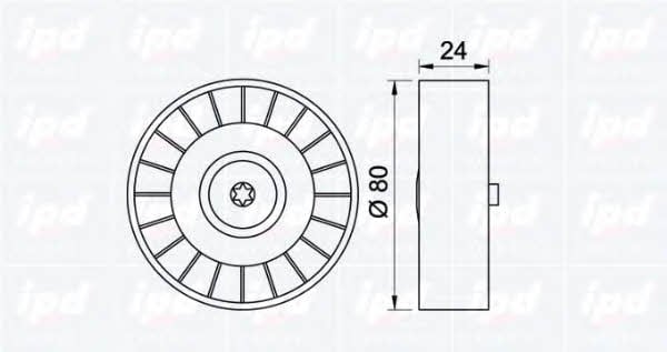 IPD 15-2376 V-ribbed belt tensioner (drive) roller 152376