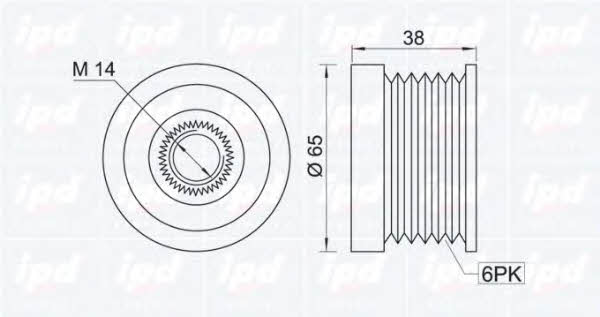 IPD 15-3074 Freewheel clutch, alternator 153074