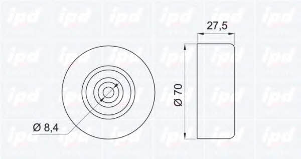 IPD 15-3082 V-ribbed belt tensioner (drive) roller 153082