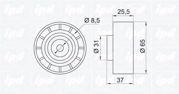 IPD 15-3088 V-ribbed belt tensioner (drive) roller 153088