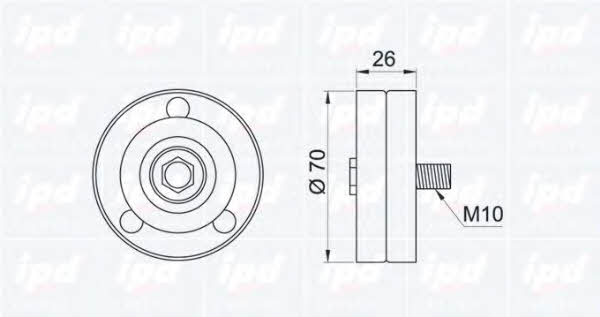 IPD 15-3135 V-ribbed belt tensioner (drive) roller 153135