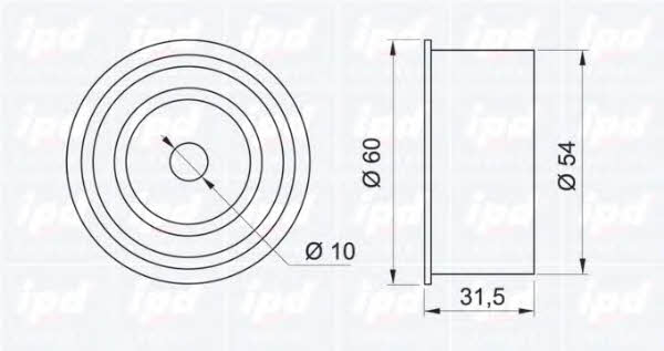 IPD 15-3151 Tensioner pulley, timing belt 153151