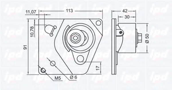 IPD 15-3179 Tensioner pulley, timing belt 153179