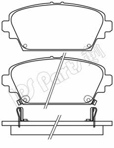 Ips parts IBD-1176 Brake Pad Set, disc brake IBD1176