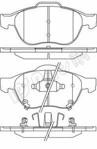 Ips parts IBD-1278 Brake Pad Set, disc brake IBD1278