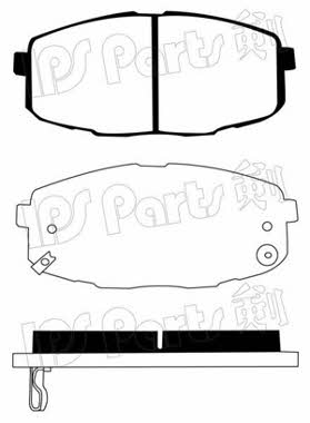 Ips parts IBD-1K09 Brake Pad Set, disc brake IBD1K09