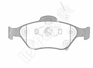 Ips parts IBD-1288 Brake Pad Set, disc brake IBD1288