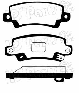 Ips parts IBR-1257 Brake Pad Set, disc brake IBR1257