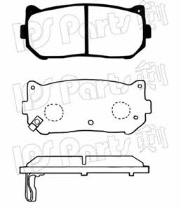 Ips parts IBR-1K00 Brake Pad Set, disc brake IBR1K00
