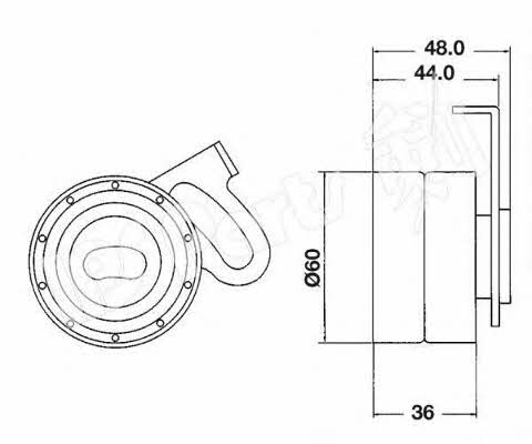 Ips parts ITB-6100 Tensioner pulley, timing belt ITB6100