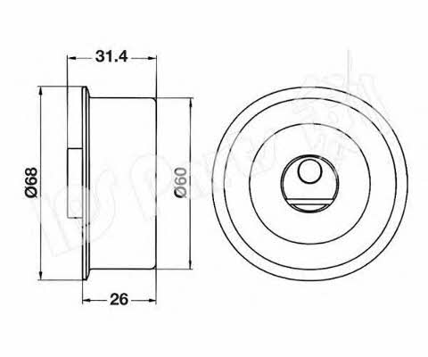 Ips parts ITB-6102 Tensioner pulley, timing belt ITB6102