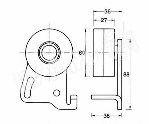 Ips parts ITB-6105 Tensioner pulley, timing belt ITB6105