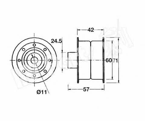 Ips parts ITB-6113 Tensioner pulley, timing belt ITB6113
