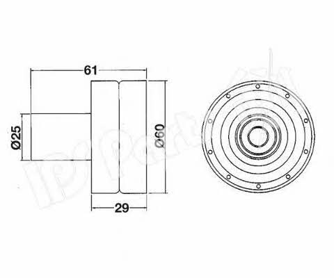 Ips parts ITB-6116 Tensioner pulley, timing belt ITB6116
