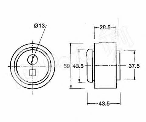 Ips parts ITB-6120 Tensioner pulley, timing belt ITB6120