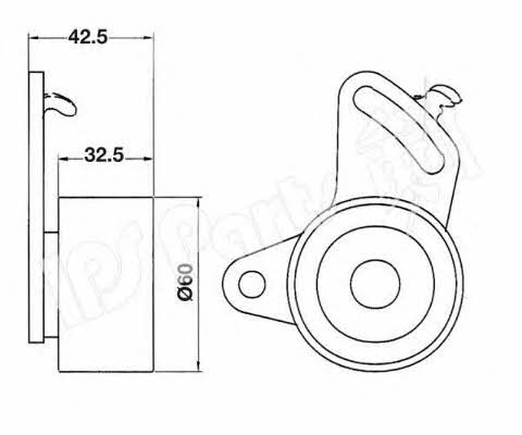 Ips parts ITB-6200 Tensioner pulley, timing belt ITB6200