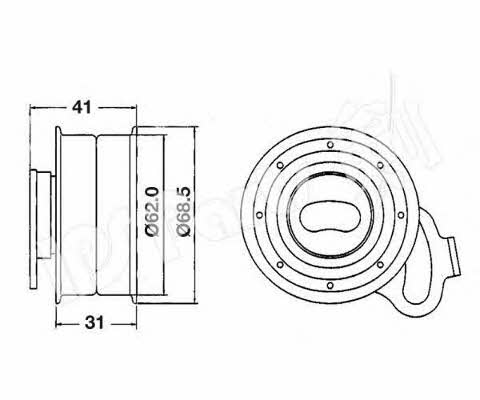 Ips parts ITB-6224 Tensioner pulley, timing belt ITB6224