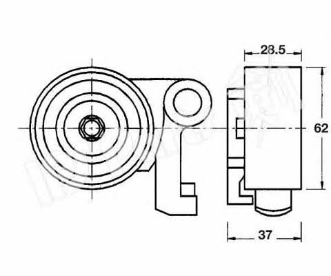 Ips parts ITB-6233 Tensioner pulley, timing belt ITB6233