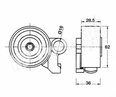 Ips parts ITB-6236 Tensioner pulley, timing belt ITB6236
