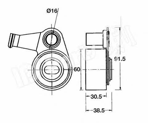 Ips parts ITB-6238 Tensioner pulley, timing belt ITB6238