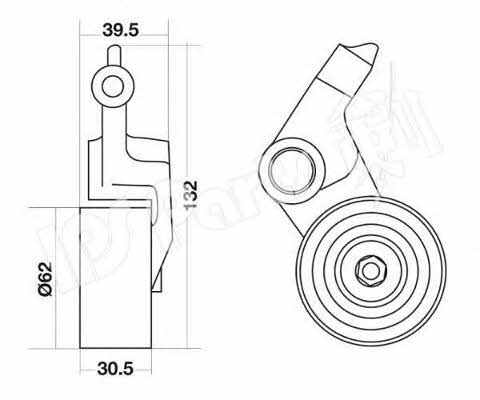 Ips parts ITB-6242 Tensioner pulley, timing belt ITB6242