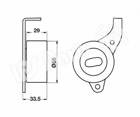 Ips parts ITB-6244 Tensioner pulley, timing belt ITB6244