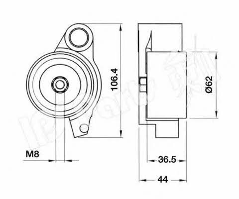 Ips parts ITB-6250 Tensioner pulley, timing belt ITB6250