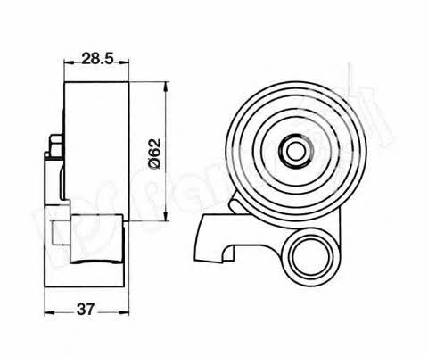 Ips parts ITB-6255 Tensioner pulley, timing belt ITB6255