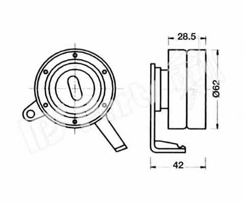 Ips parts ITB-6256 Tensioner pulley, timing belt ITB6256
