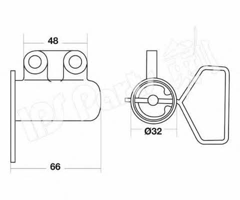 Ips parts ITB-6257 Tensioner pulley, timing belt ITB6257