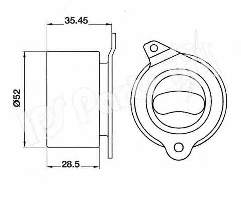 Ips parts ITB-6308 Tensioner pulley, timing belt ITB6308