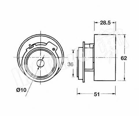 Ips parts ITB-6311 Tensioner pulley, timing belt ITB6311