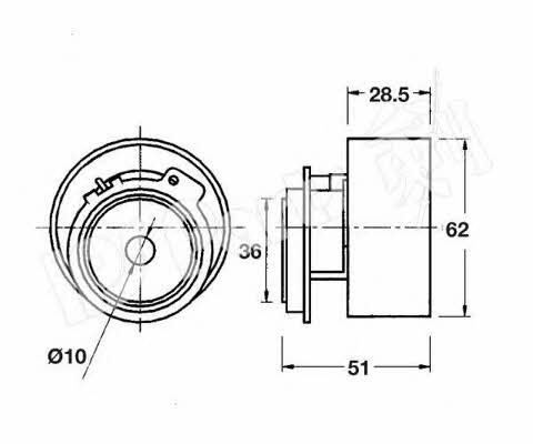 Ips parts ITB-6313 Tensioner pulley, timing belt ITB6313
