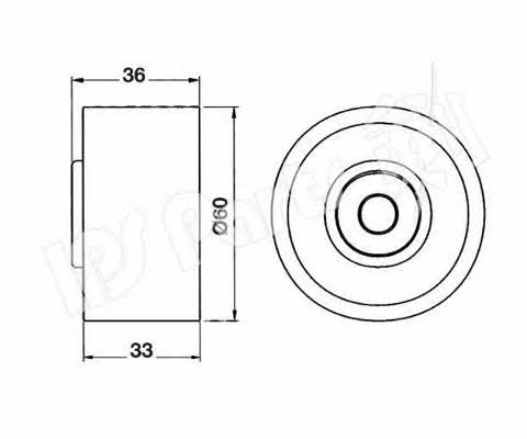 Ips parts ITB-6315 Tensioner pulley, timing belt ITB6315